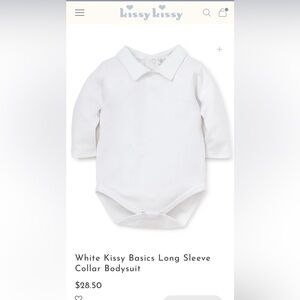 Kissy Kissy White Long-Sleeve Bodysuit